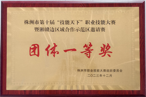 株洲市第十届“技能天下”职业技能大赛暨湘赣边区域合作示范区邀请赛团体一等奖